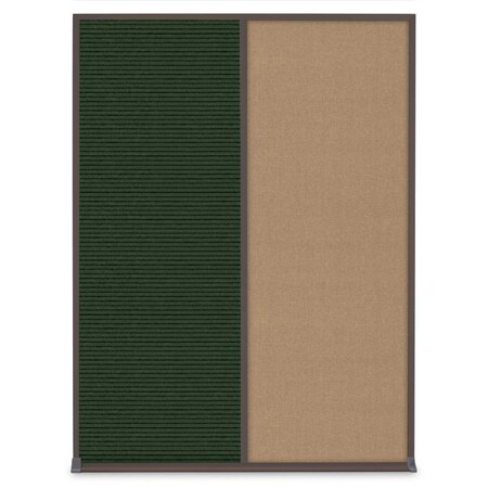 United Visual Products Single Door Radius Plus Corkboard, 24"X UV8001PLUS-BLACK-RUBBER